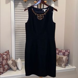 Jeweled neck black Banana Republic dress-sz10